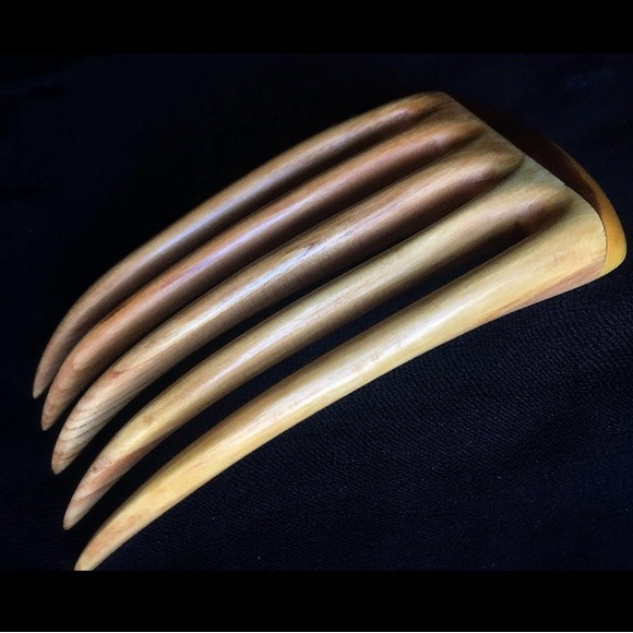 Hand carved Wood Hair Fork - Picture 8 of 12
